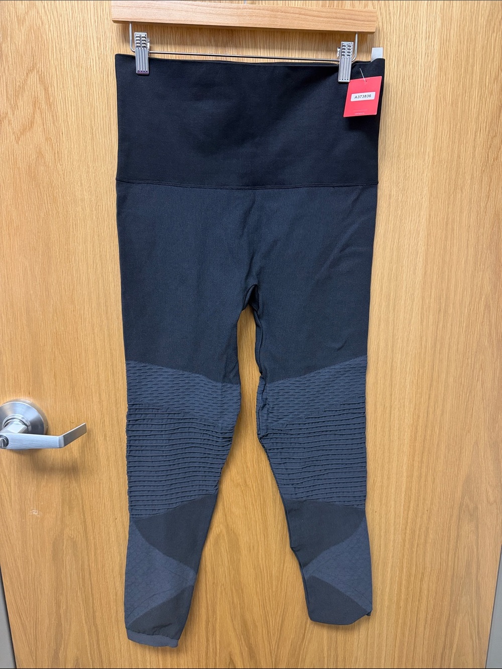 SPANX Look At Me No Seemless Moto Black High-Rise Leggings Plus Size 1X